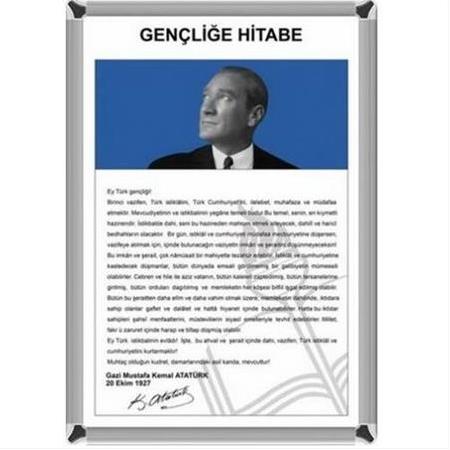 Akyazı 50x70 Gençliğe Hitabe Metal Çerçeve 0945