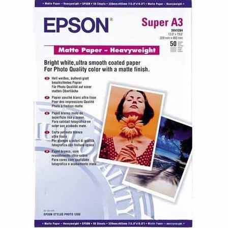 EPSON S041264 A3+ Matte Paper - Heavyweight 50 Sayfa