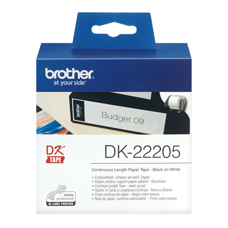 Brother P-Touch DK22205 Etiket Sürekli 62x30.48m