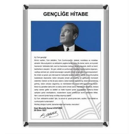 Akyazı 50x70 Gençliğe Hitabe Metal Çerçeve 0945